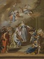 Saint Elizabeth Of Portugal Distributing Alms - (after) Francesco Pittoni