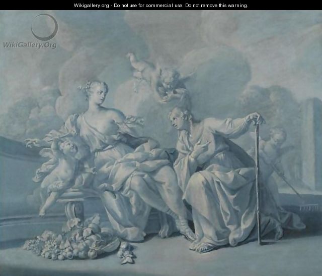 Vetrumnus And Pomona - (after) Jacopo (Giacomo) Amigoni