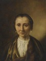 Portrait Of An Elderly Lady Head And Shoulders - (after) Harmenszoon Van Rijn Rembrandt