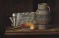 Table Top Still Life With London Times 2 - William Michael Harnett