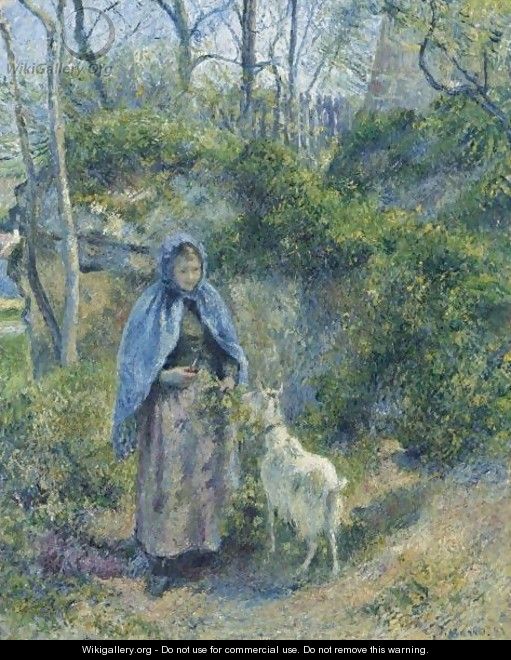 La Gardeuse De Chevre - Camille Pissarro