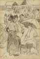 Le Marche A Dieppe - Camille Pissarro
