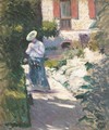 Study For 'Les Dahlias, Jardin Du Petit Gennevilliers' - Gustave Caillebotte