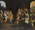 Audience Of Louis XIV With A Man Said To Be Tsar Peter The Great, Versailles, 1717 - French School