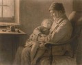Grossvater Mit Schlafender Enkelin Grandfather With Sleeping Granddaughter - Albert Anker