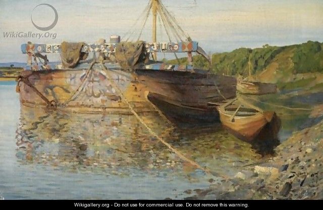 Barge On The River Oka - Vasily Polenov