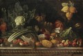 Natura Morta Con Cedri, Frutta, Rape E Zucche - Pietro Paolo Bonzi
