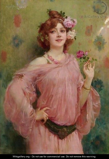 A Beauty In Pink - Felix Hippolyte-Lucas