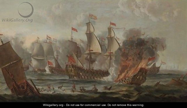 The Battle Of Lowestoft, The Second Dutch War, 1665 - (after) Adriaen Van Diest