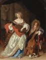 A Lady Playing The Lute And A Gentleman With A Viola Da Gamba - Adriaen Van Der Werff