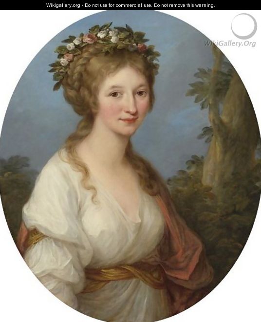 Portrait Of A Young Woman, Possibly Anna Charlotta Dorothea Von Medem, Duchess Of Courland - Angelica Kauffmann
