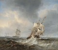 A Frigate Of The Royal Navy In Heavy Seas - John Wilson Carmichael