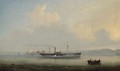 The Jersey-St.Malo Paddle Steamer Superb Outward Bound From St. Helier With Elizabeth Castle Astern - Philip John Ouless