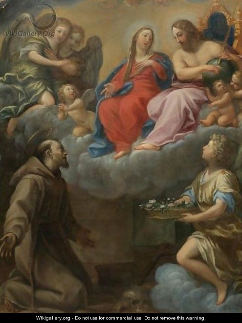 The Vision Of Saint Francis - (after) Francesco Albani