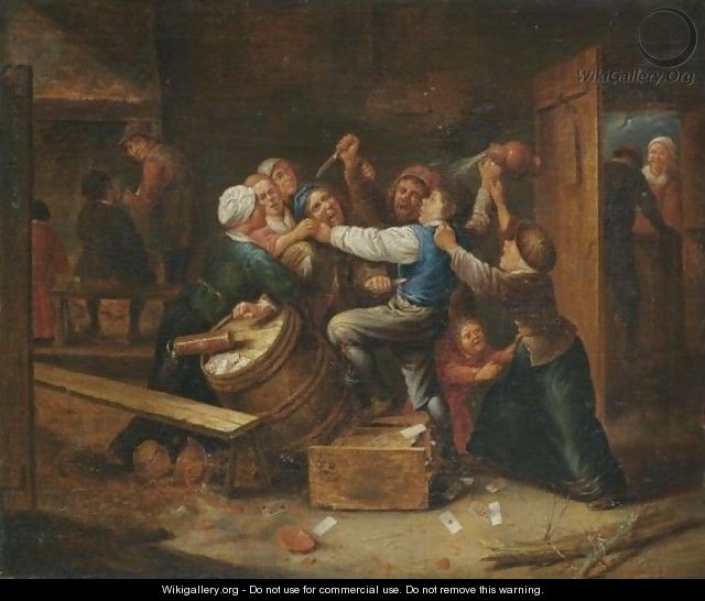 A Tavern Brawl - (after) Gillis Van Tilborgh