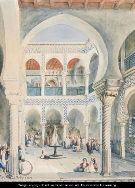 A Party In Djenina Palace, Alger - Pascal Xavier (after) Coste