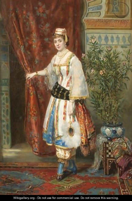 Young Woman In An Oriental Costume - Herman Maurice Cossmann