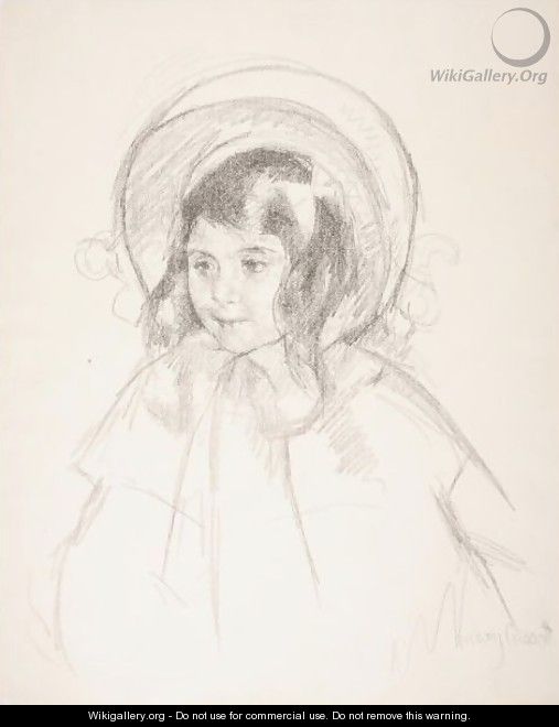 Sara Wearing Her Bonnet And Coat - Mary Cassatt