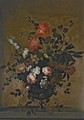 A Still Life With Roses, Tulips And Other Flowers In A Stone Vase On A Stone Ledge - (after) Jean-Baptiste Monnoyer
