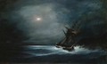 Frigate In The Moonlight - Constantinos Volanakis