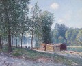 Cabanes Au Bord Du Loing, Effet Du Matin - Alfred Sisley