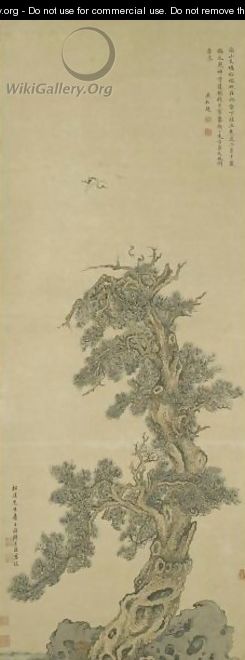 Pine and cranes - Lu Daohuai
