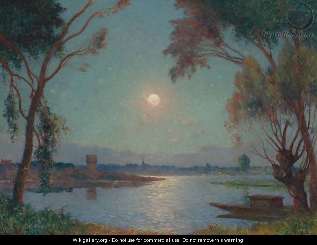 Bord De Loire Au Clair De Lune - Ferdinand Loyen Du Puigaudeau