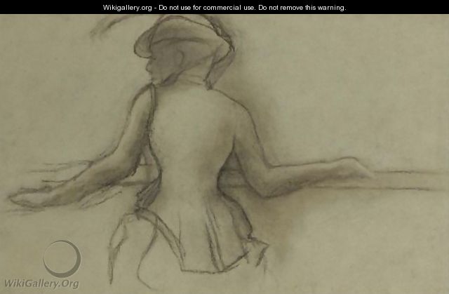 Femme Penchee Sur Une Balustrade - Edgar Degas