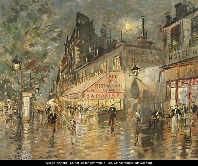 Cafe La Marine, Paris - Konstantin Alexeievitch Korovin