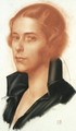 Portrait Of An Elegant Lady In A Black Shirt - Alexander Evgenievich Yakovlev