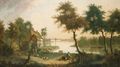 Extensive River Landscape With A Herdsman And Other Figures In The Foreground - George, of Chichester Smith