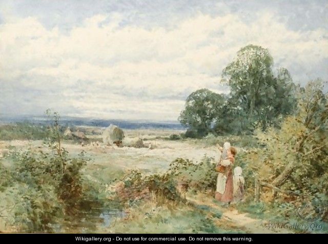 Harvesting At Eversholt, Bedfordshire - Henry John Sylvester Stannard