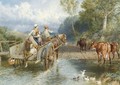 Returning From Market - Myles Birket Foster