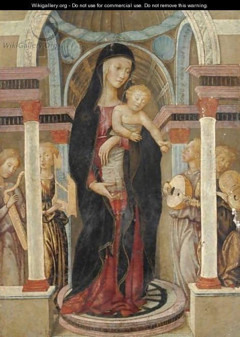 Madonna Col Bambino E Quattro Angeli Musicanti - Giovanni di ser Giovanni Guidi (see Scheggia)