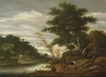 A River Landscape With Cattle - Jacob Salomonsz. Ruysdael