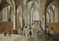 A Cathedral Interior With Figures - Pieter the Elder Neefs