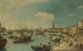 Venice, A View Along The Riva Degli Schiavoni Looking West With The Dogana And The Church Of Santa Maria Della Salute In The Distance, And The Church Of San Giorgio Maggiore At The Extreme Left - (after) (Giovanni Antonio Canal) Canaletto