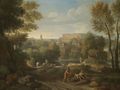 A View Of The Roman Campagna With The Colosseum Beyond - Jan Frans van Orizzonte (see Bloemen)
