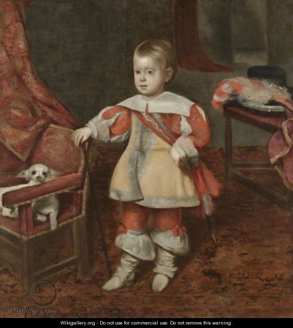 Portrait Of Principe Don Felipe Prospero (1657-1661), Son Of Philip IV Of Spain - (after) Juan Bautista Martinez Del Mazo