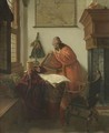 A Scholar In His Study - Cornelis De Man