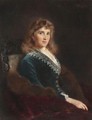 Portrait Of A Lady Said To Be The Artist's Wife - Konstantin Egorovich Egorovich Makovsky
