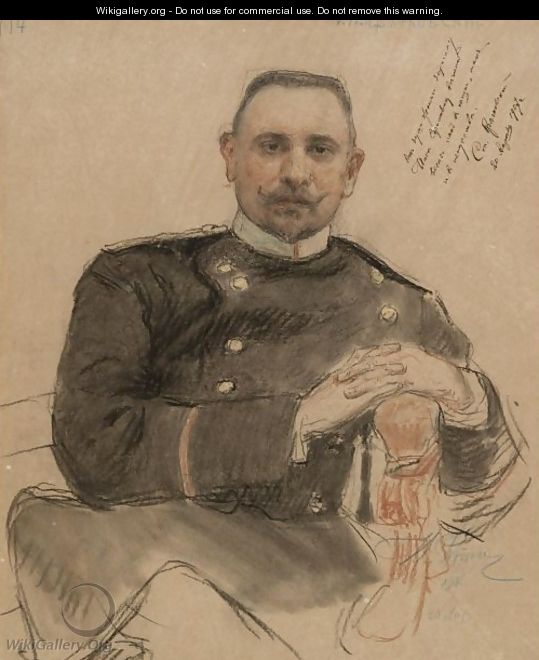 Portrait Of The Collector Stepan Petrovich Kratchkovsky (1866-1913) - Ilya Efimovich Efimovich Repin