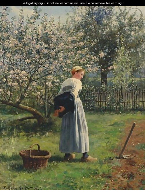 In The Orchard - Daniel Ridgway Knight