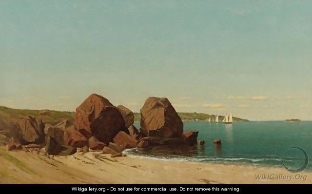 Half Moon In A Cove At Gloucester Bay - James Renwick Brevoort