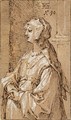 Standing Woman With A Veil - Hendrick Goltzius