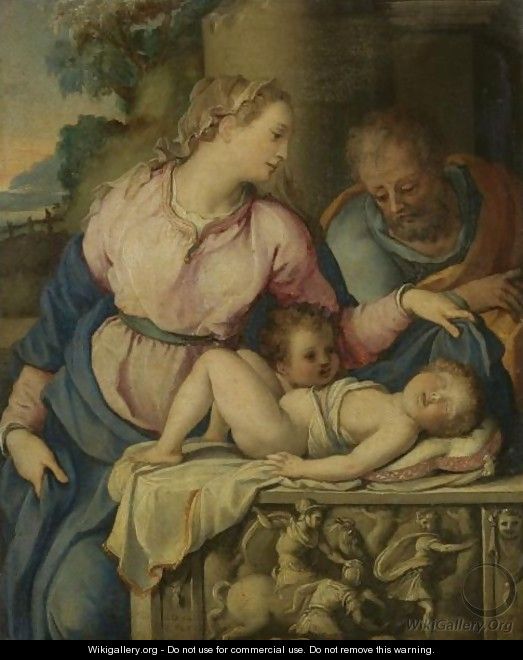 The Holy Family With The Infant Saint John The Baptist - Alessandro Allori