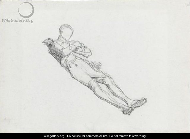 Study Of A Dead Soldier - Thomas Couture