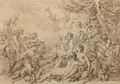 Nymphs, Satyrs, And Putti With Silenus Near An Altar To Pan - François Boucher