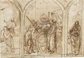 Study For An Altar With The Adoration Of The Shepherds, Flanked By The Annunciation And The Baptism Of Christ - Jan Pynas