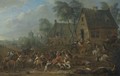Soldiers Looting A Village - Karel Van Breydel (Le Chevalier)